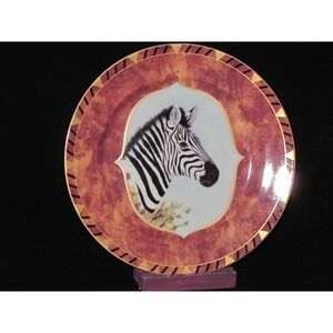 Lynn Chase African Portraits Zebra 9.25" Luncheon Salad‎ Dessert Plate (s)